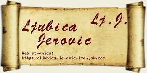 Ljubica Jerović vizit kartica